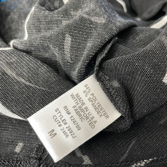 IC by Connie K Jacket Womens Medium Black Mesh Top Full Zip Wire Collar Sheer - Picture 10 of 10